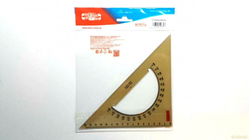Ekierka 16 cm z kątomierzem