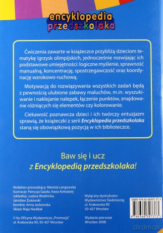 Encyklopedia przedszkolaka. Sporty olimpijskie - Mariola Langowska [KSIĄŻKA]