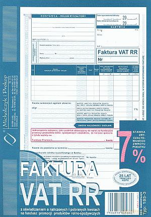 Faktura VAT A5 dla Rolników