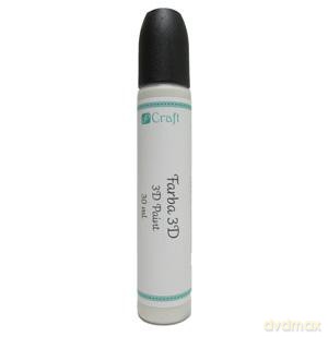 Farba 3D 30 ml biała perłowa