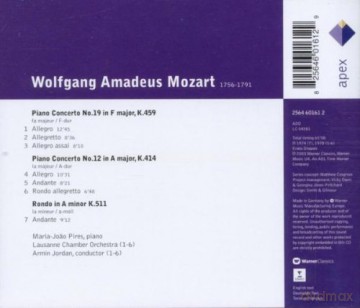 Pires/Jordan/Orch.De Chambre: Mozart: Piano C.12&19 [CD]