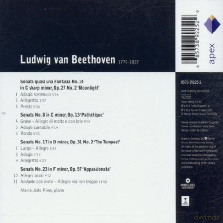 Maria Joao Pires: Beethoven: Piano Sonatas-Moonlight [CD]