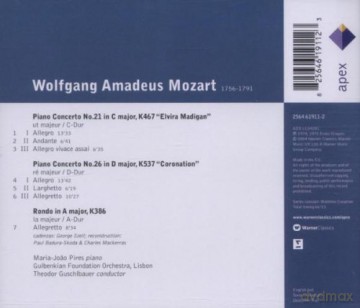 Maria Joao Pires/Guschlbauer: Mozart: Klavierkonzerte 21,26 [CD]