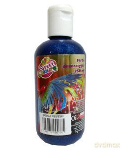 Farba dekoracyjna brokatowa 250 ml niebieska