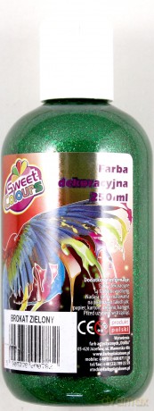 Farba dekoracyjna brokatowa 250 ml zielona