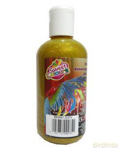 Farba dekoracyjna brokatowa 250 ml złota