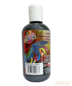 Farba dekoracyjna metaliczna 250 ml czarna