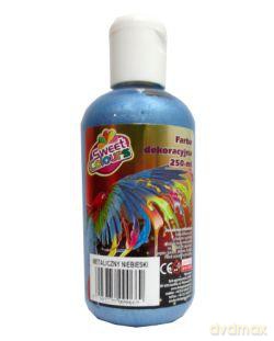 Farba dekoracyjna metaliczna 250 ml niebieska