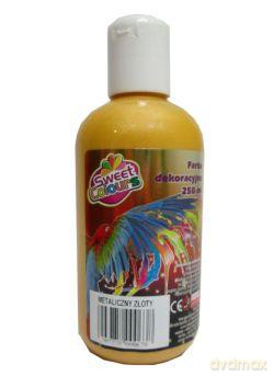 Farba dekoracyjna metaliczna 250 ml złota
