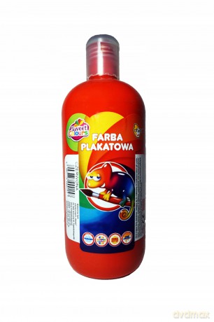 Farba plakatowa 500 ml czerwona