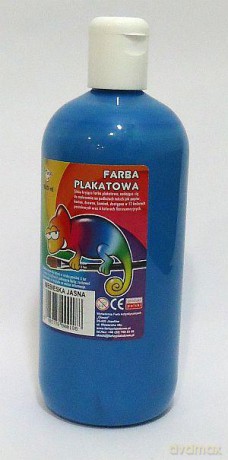 Farba plakatowa 500 ml jasny niebieski