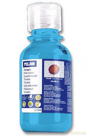 Farba tempera 125 ml niebieska cyjan
