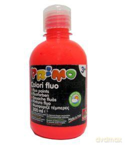 Farba tempera 300 ml Fluo czerwona