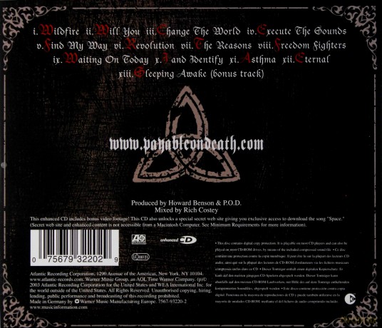 P.O.D.: Payable On Death [CD]