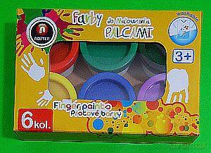 Farby do malowania palcami 6 kolorów box