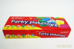 Farby plakatowe 12 kolorów 20 ml
