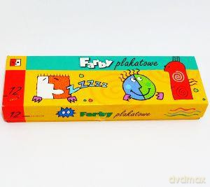 Farby plakatowe 12 kolorów 20ml