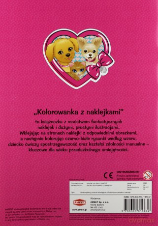 Barbie. Kolorowanka z naklejkami [KSIĄŻKA]