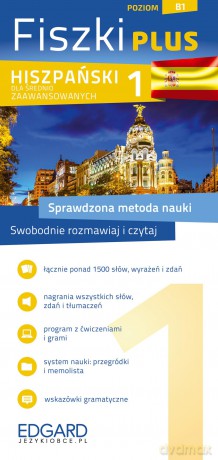 Hiszpański fiszki plus dla średnio zaawansowanych 1 - Anna Poneta [KSIĄŻKA]