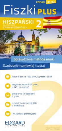 Hiszpański fiszki plus dla średnio zaawansowanych 2 [KSIĄŻKA]