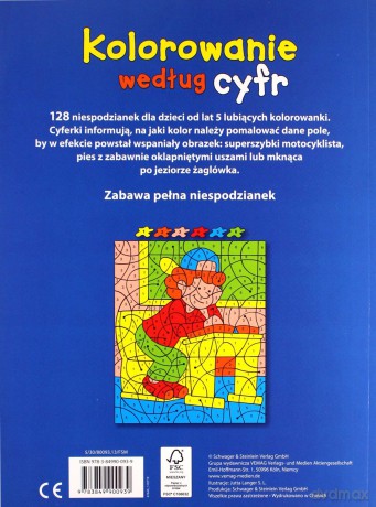Kolorowanie według cyfr. Niebieska. 128 kolorowanek [KSIĄŻKA]