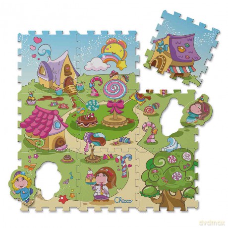 Miękka mata puzzle. Słodycze