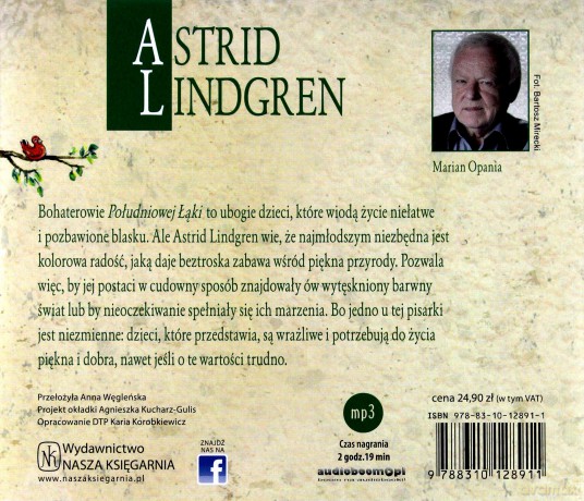 Południowa łąka - Astrid Lindgren [AUDIOBOOK] [CD-MP3]