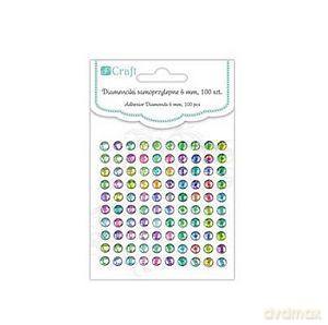 Diamenciki samoprzylepne 6 mm Rainbow