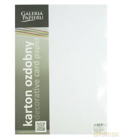 Karton ozdobny A4 kratka bialy