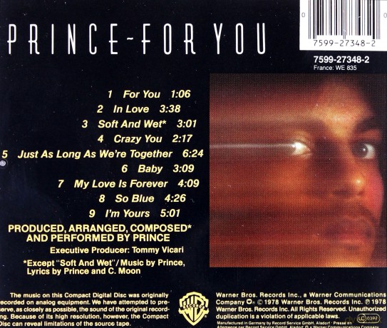 Prince: For You [CD]