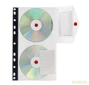 Kieszeń na 2 płyty CD przeźroczysta