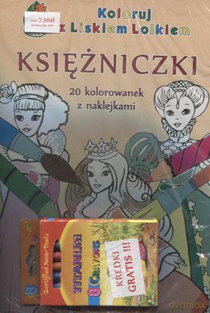 Koloruj z Liskiem Lolkiem. Księżniczki + kredki [KSIĄŻKA]