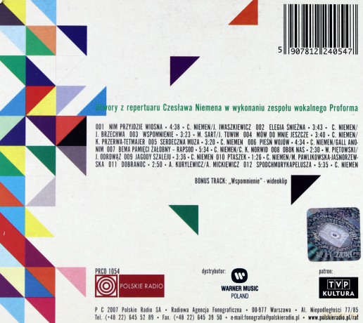 Proforma: Niemen A Capella (digipack) [CD]