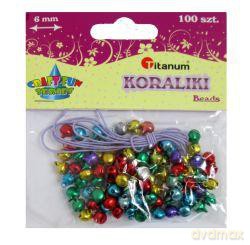 Koraliki dzwoneczki 6 mm mix kolorów