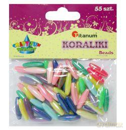 Koraliki owalne opalizujące 55 sztuk