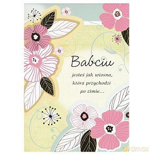 Karnet Babciu jesteś jak wiosna
