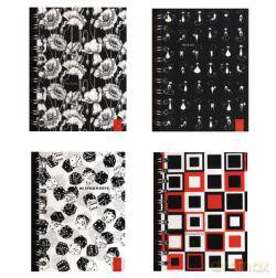 Notes A6 na spirali Black&White