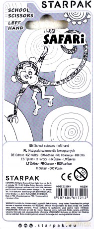 Nożyczki metalowe dla leworęcznych Safari