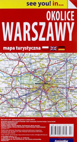 Okolice Warszawy. Mapa turystyczna skala 1:75 000