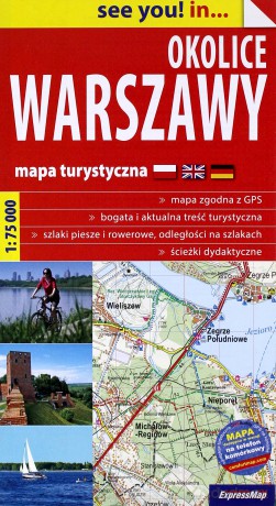Okolice Warszawy. Mapa turystyczna skala 1:75 000