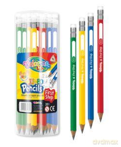 Ołówek trójkątny Jumbo z gumką First Step Colorino