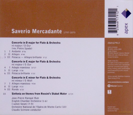 Rampal,Jean-Pierre/Scimone,C.: Merc: Flotenkonzerte [CD]