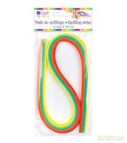 Paski do quillingu 6 mm Tęczowe