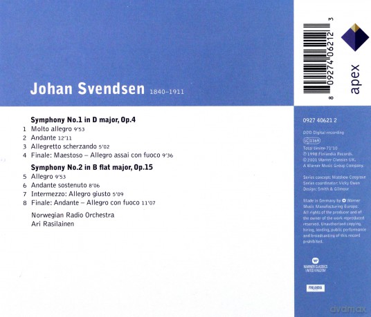 Rasilainen/Norwegian Radio Orc: Sved: Symphony No.1 Op.4,No.2 O [CD]