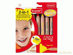 Pastele świecowe 6 kolorów + temperówka