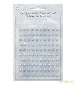 Perły samoprzylepne 100 sztuk - Baby Blue