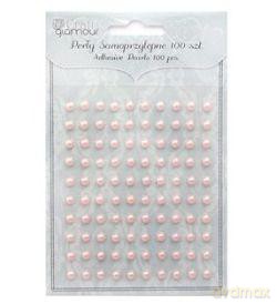 Perły samoprzylepne 100 sztuk - Pink