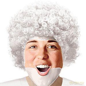 Peruka Afro biała
