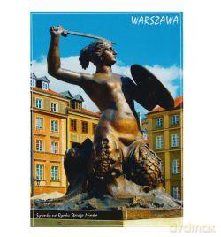 Pocztówka Warszawa Syrenka na Rynku Starego Miasta