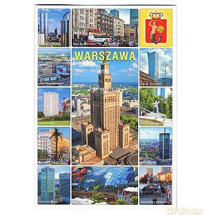 Pocztówka Warszawa, centrum miasta